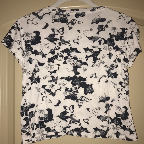 Don’t Ask Why butterfly and flower crop top - Picture 5 of 6